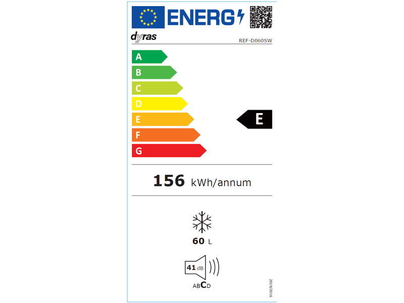 Egyajtós fagyasztószekrény, 60l