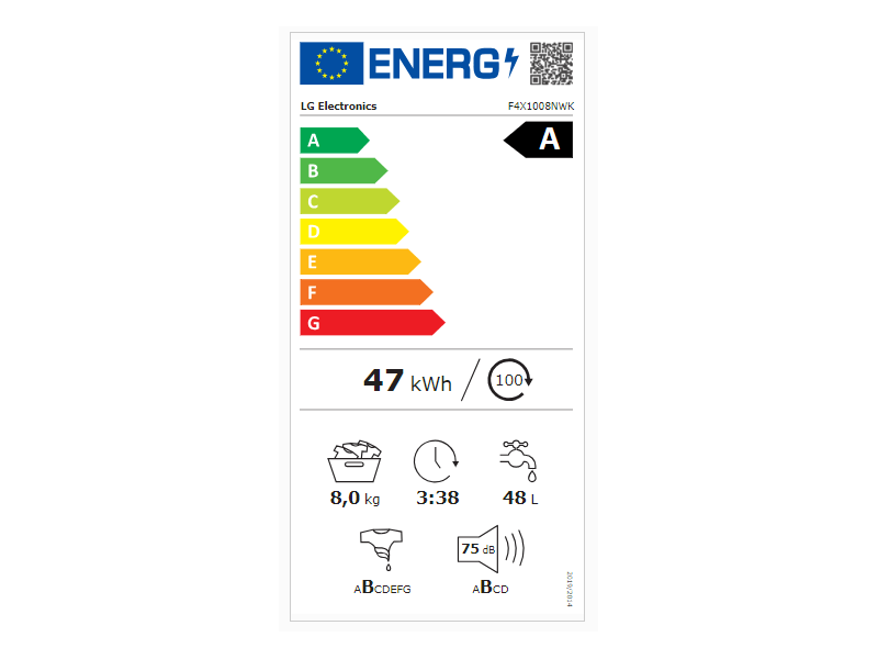 LG F4X1008NWK Elöltöltős mosógép