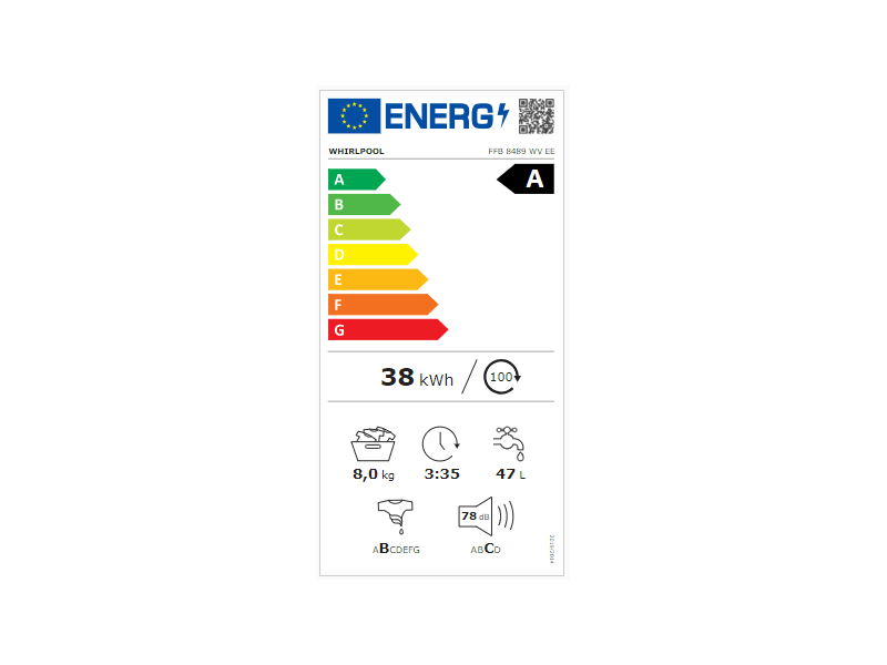 WHIRLPOOL FFB 8489 WV EE et mosógép