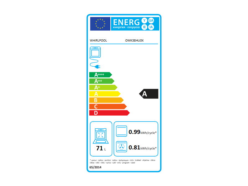 Whirlpool OMK38HU0X Beépíthető sütő