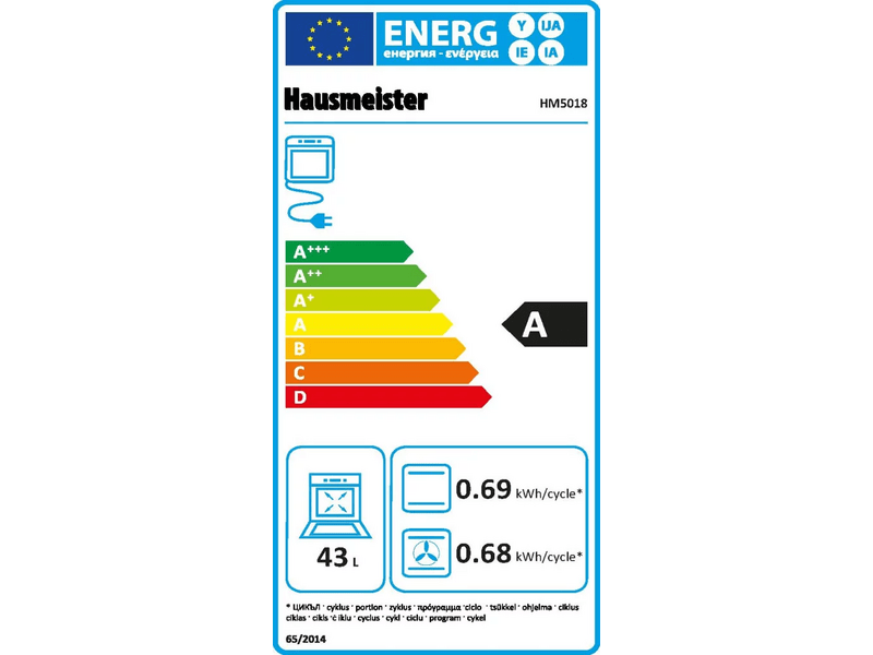 Hausmeister HM 5018 Hőlégkeveréses kombinált tűzhely