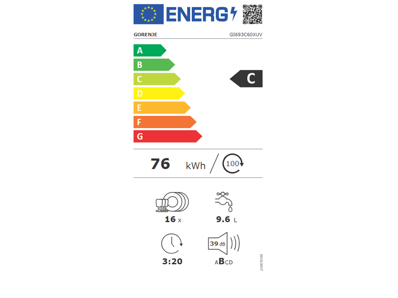 Gorenje GI693C60XUV Beépíthető mosogatógép