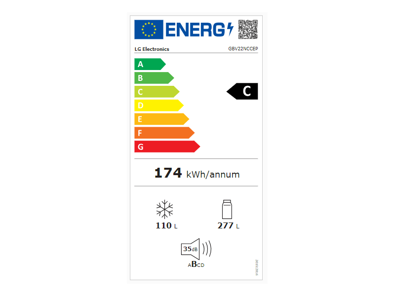LG GBV22NCCEP Alulfagyasztós kombinált hűtőszekrény