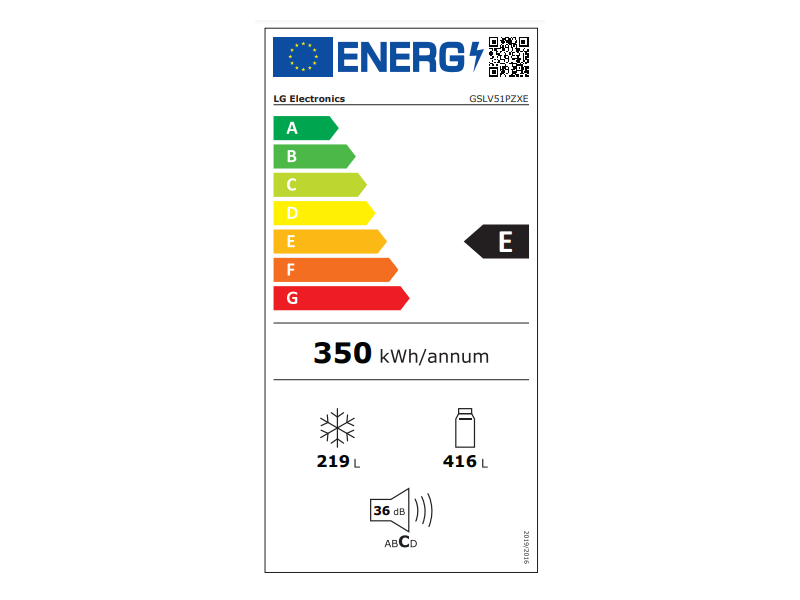 LG GSLV51PZXE Side-by-side hűtőszekrény