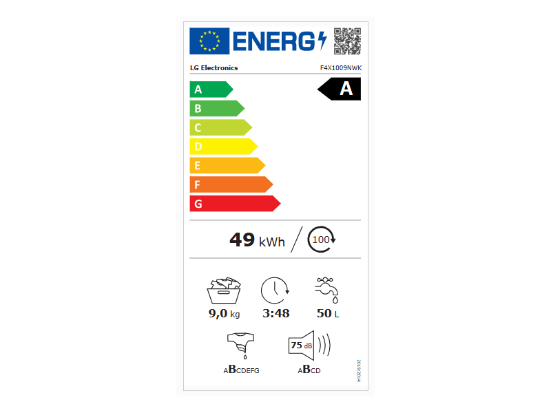 LG F4X1009NWK Perilica rublja s prednjim punjenjem