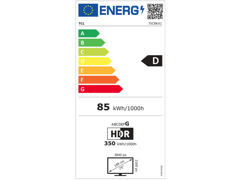 TCL 75C8K 75" 4K UHD Smart QD-MiniLED televizor