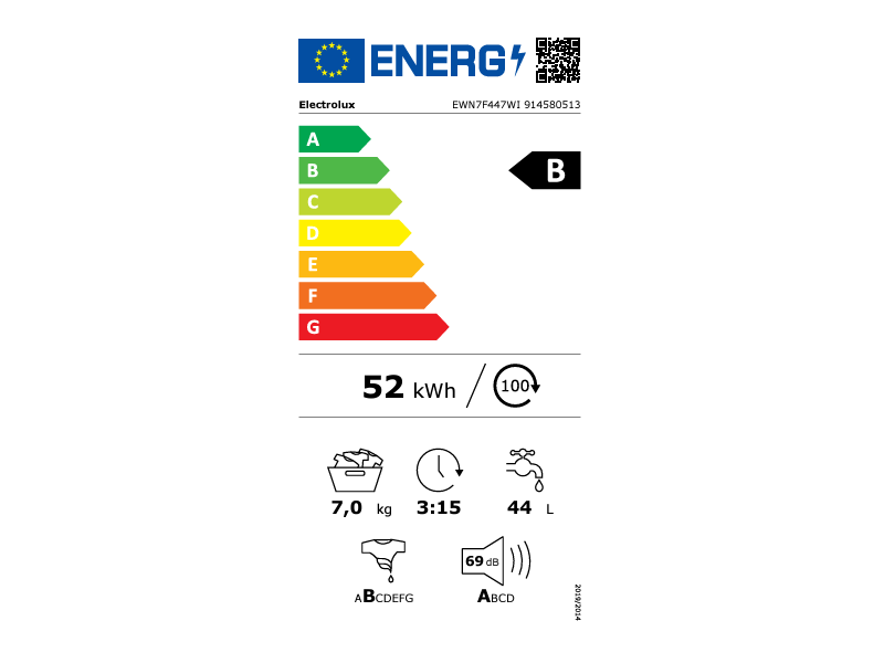 Electrolux EWN7F447WI PerfectCare 700 Beépíthető mosógép