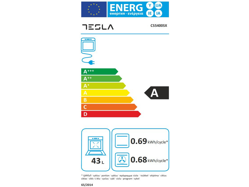 Tesla CS5400SX Elektromos tűzhely