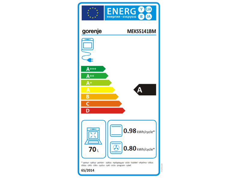 Gorenje MEKS5141BM G600 Kombinált tűzhely