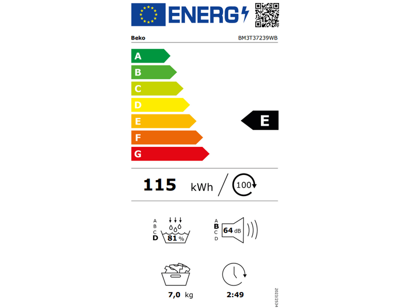 Beko BM3T37239WBB Szárítógép