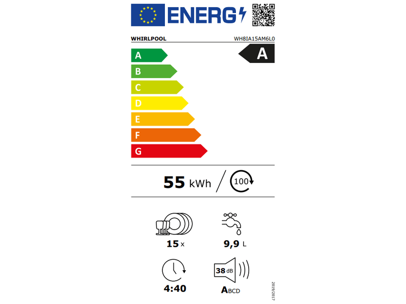 Whirlpool WH8IA15AM6L0 Beépíthető mosogatógép