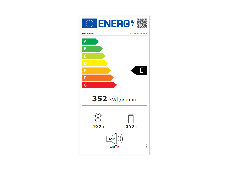 Hisense RQ760N4SASE Négyajtós hűtőszekrény