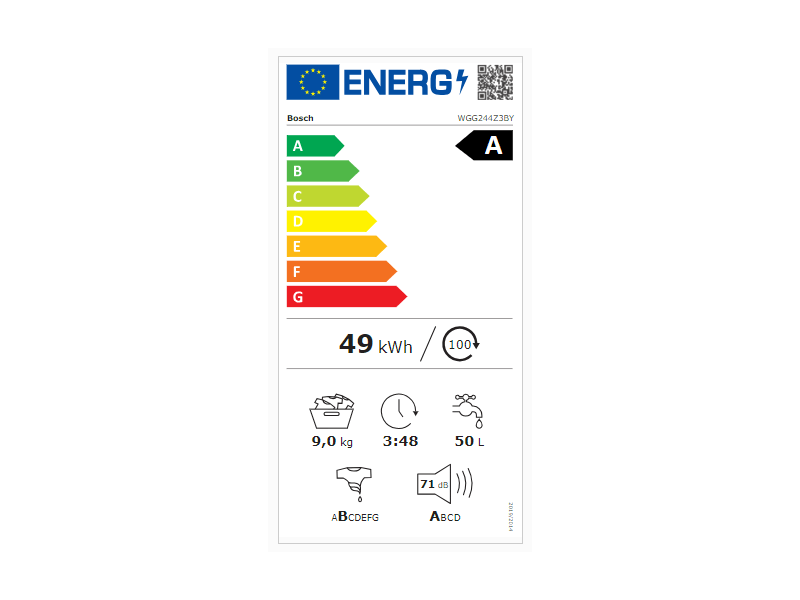 Bosch WGG244Z3BY Elöltöltős mosogép