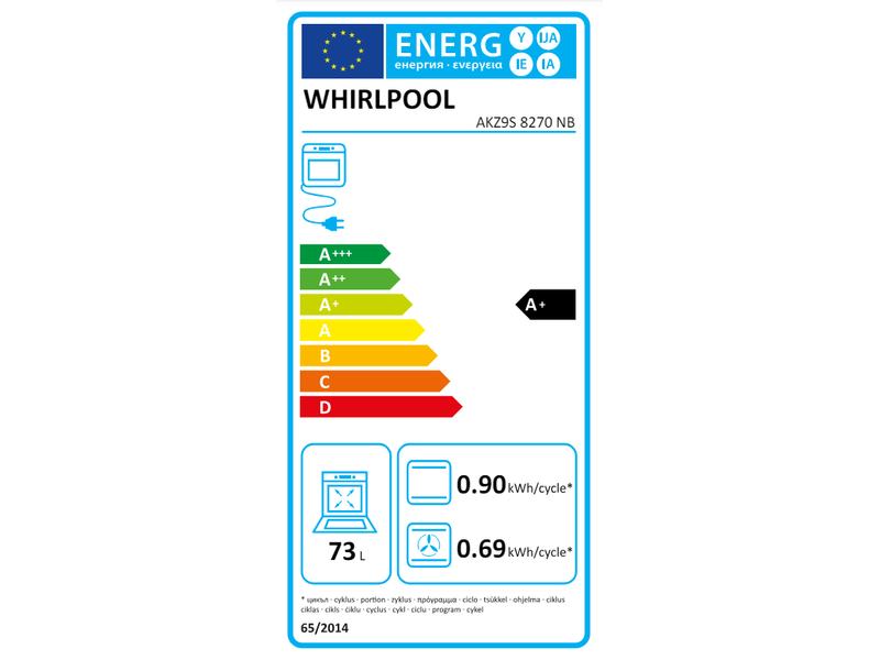 Whirlpool AKZ9S8270NB Beépíthető sütő