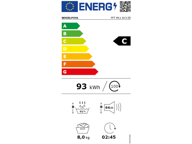 Whirlpool FFT M11 8X3 EE Hőszivattyús szárítógép