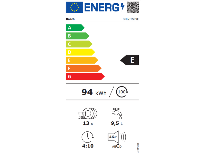 Bosch SMI2ITS09E Beépíthető mosogatógép