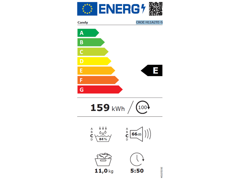 Candy CROE H11A2TE-S Hőszivattyús szárítógép
