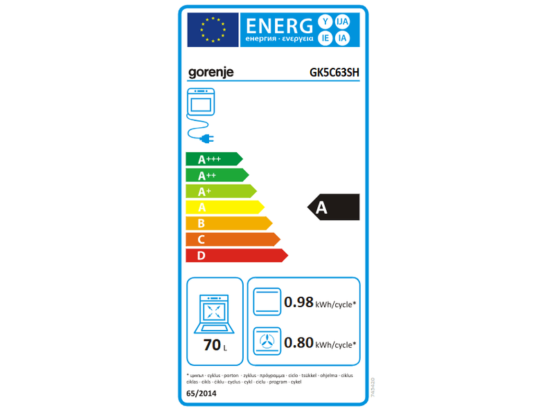 Gorenje GK5C63SH G600 Kombinált tűzhely