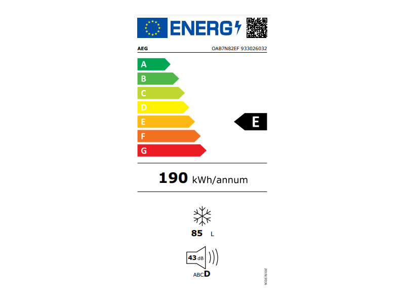AEG OAB7N82EF Ugradbeni zamrzivač