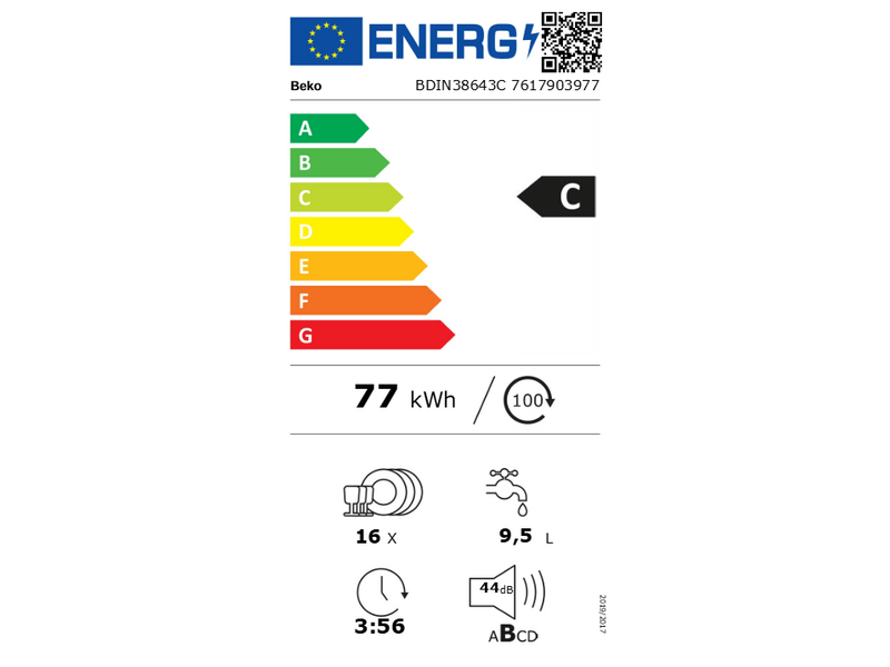 Beko BDIN38643C Beépíthető mosogatógép