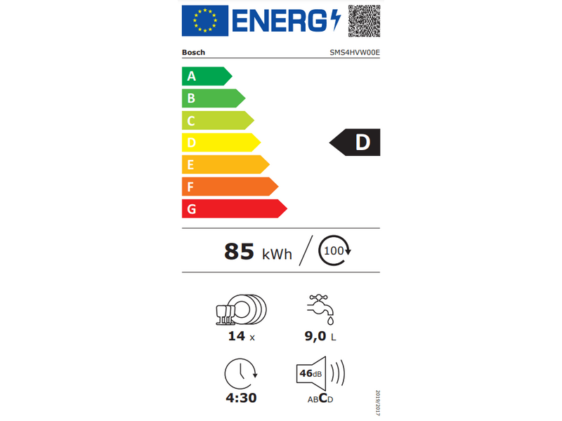 Bosch SMS4HVW00E Szabadonálló mosogatógép