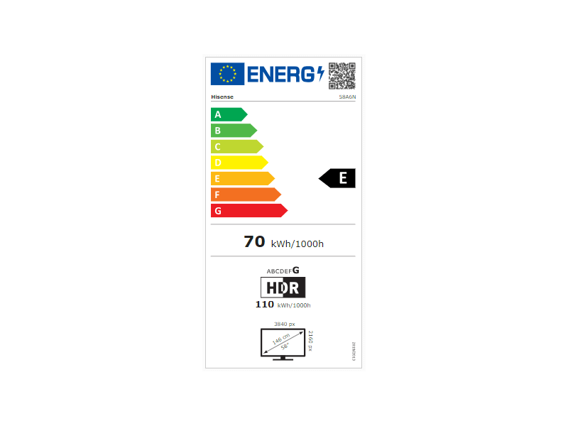 58A6N 4K UHD Smart LED TV