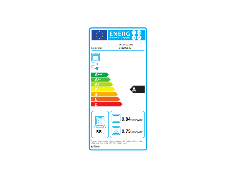 Electrolux LKK560232W Kombinált tűzhely
