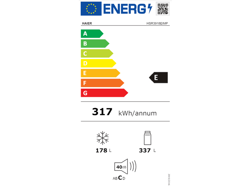 Haier SBS 90 Series 3 HSR3918EIMP Side by Side Hűtőszekrény