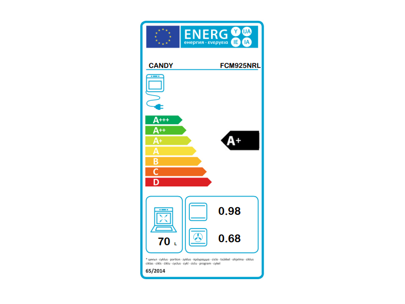 Candy FCM925NRL Beépíthető sütő