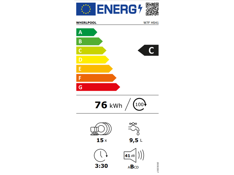 Whirlpool W7F HS41 Samostojeća perilica posuđa
