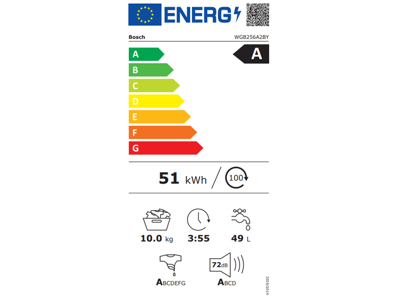 Bosch WGB256A2BY Elöltöltős mosógép