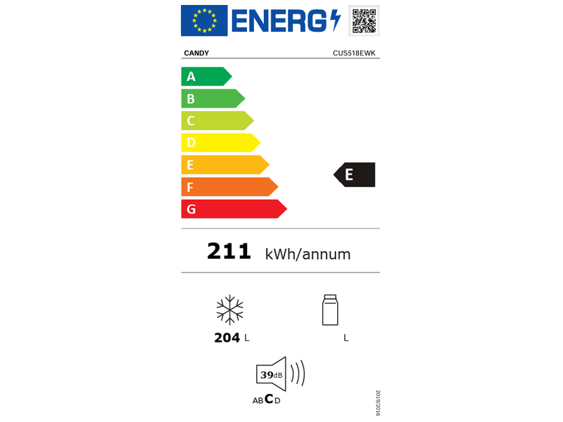 Candy CUS518EW Ugradbeni zamrzivač