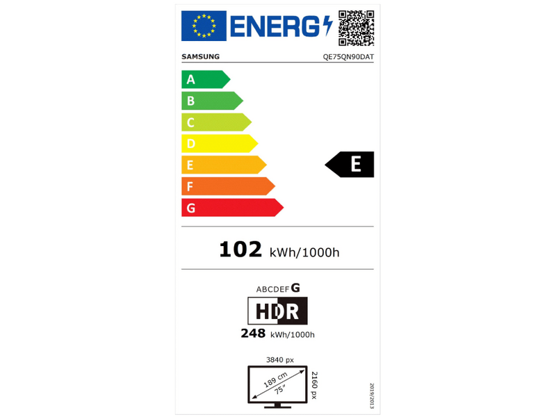 Samsung QE75QN90DATXXH 4K UHD Smart Neo QLED Mini LED TV