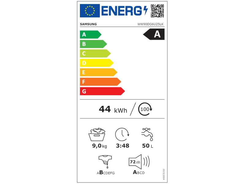 Samsung WW90DG6U25LKU4 Elöltöltős mosógép
