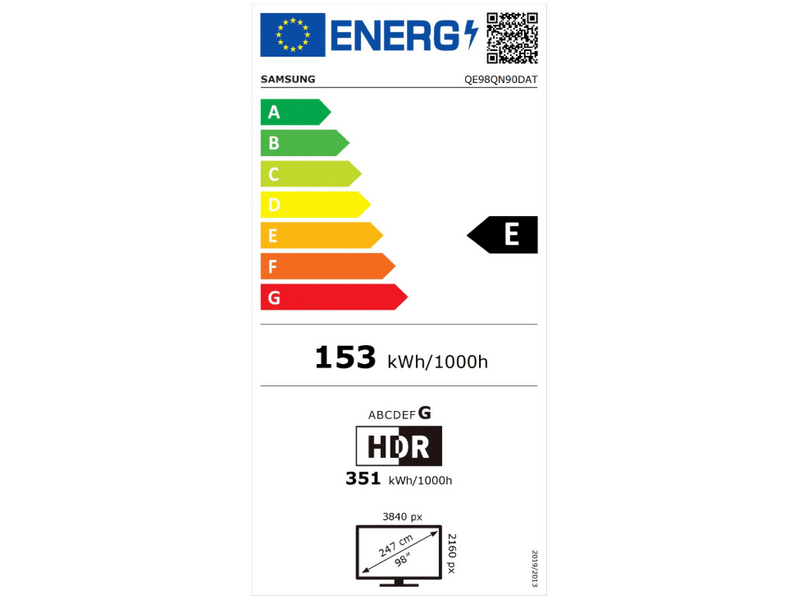 Samsung QE98QN90DATXXH 4K UHD Smart Neo QLED Mini LED TV