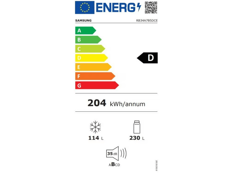 Samsung RB34C7B5DCE/EF Alulfagyasztós hűtőszekrény