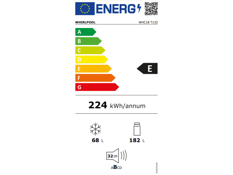 Beép Alulfagyasztós hűtő,182/68l