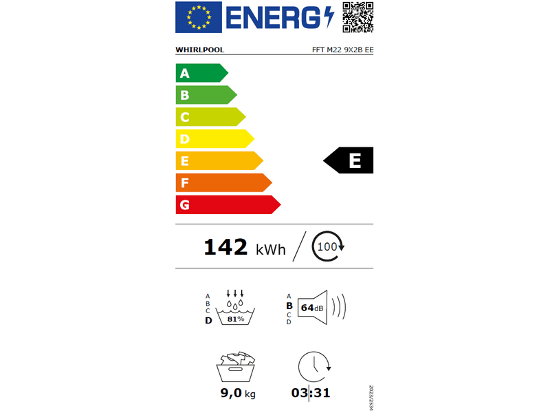 Whirlpool FFT M22 9X2B EE Hőszivattyús szárítógép