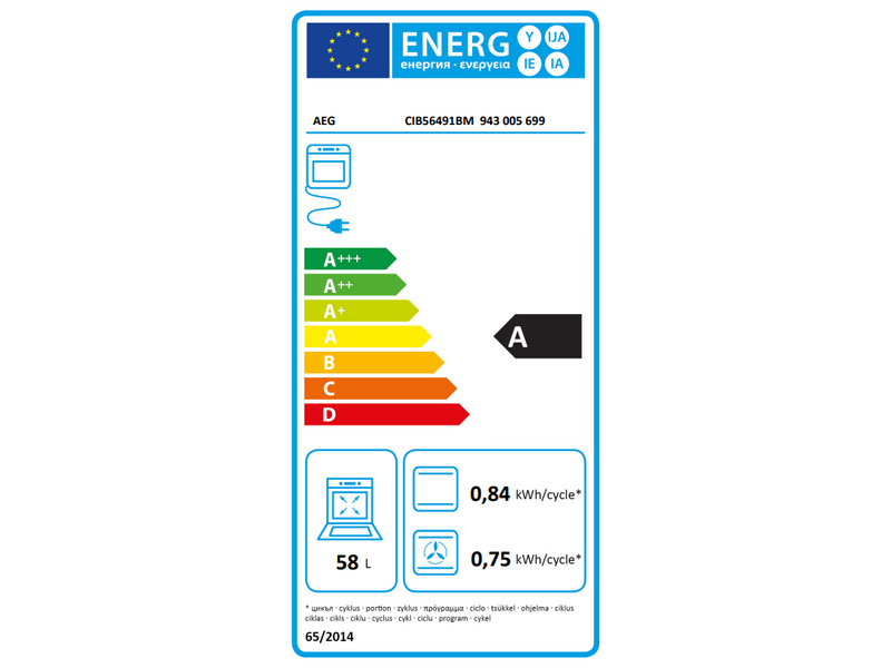 AEG CIB56491BM Elektromos tűzhely