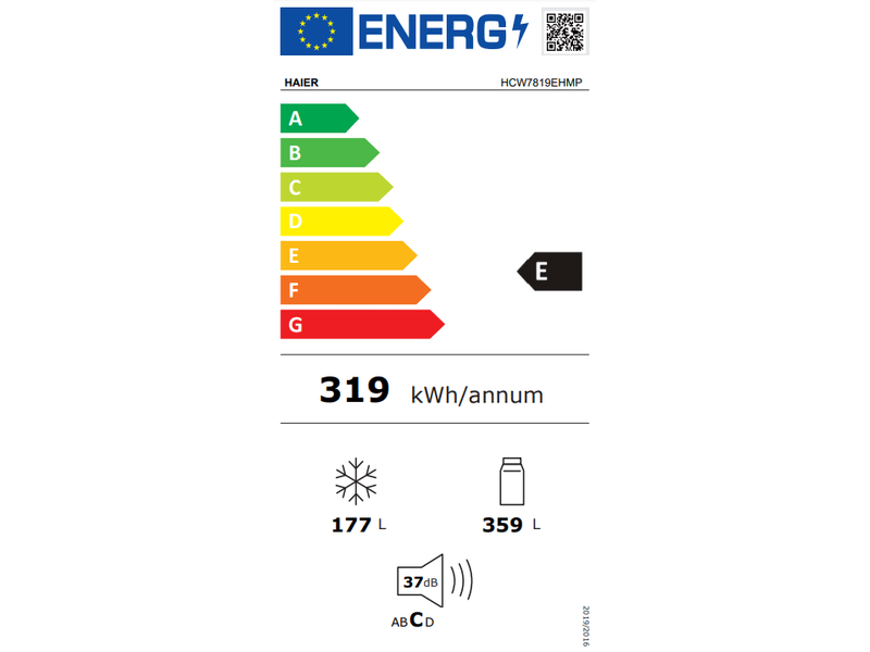 négyajtós hűtő,E, 536(359+177) liter