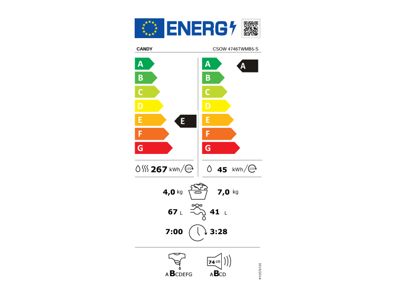 Candy CSOW4746TWMB5 Perilica-sušilica rublja