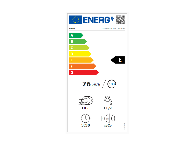 Beko DIS35025 Beépíthető integrált mosogatógép