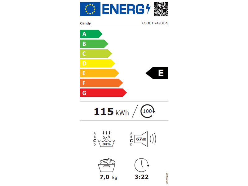 Candy CSOEH7A2DE-S szárítógép