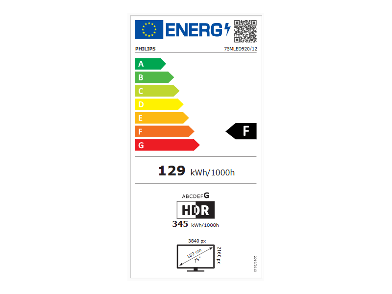 189cm 4K QDMiniLED Smart Ambilight TV