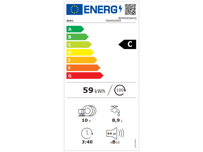 Keskeny Mosogatógép, 10ter,6pr