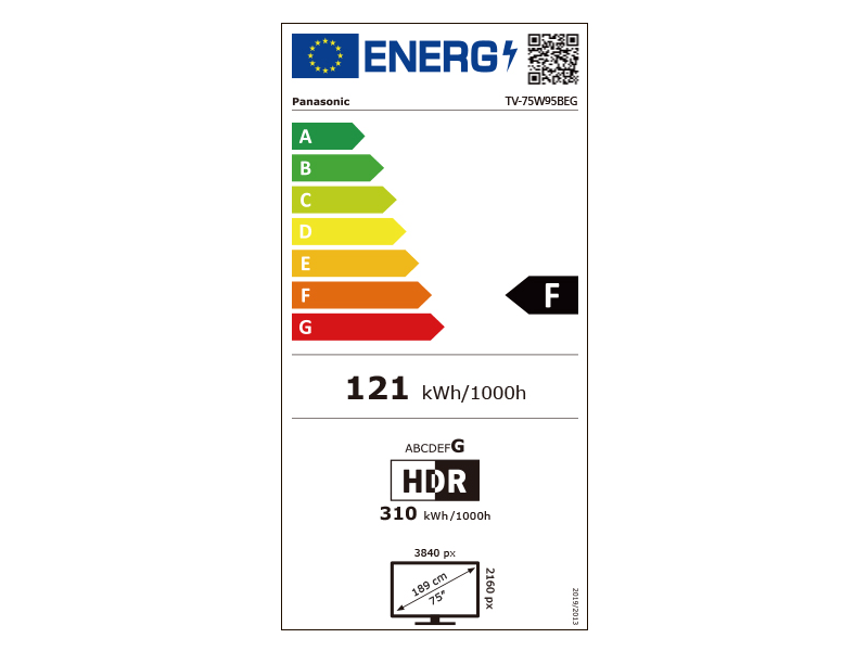 Panasonic TV-75W95BEG MiniLED TV, 191 cm