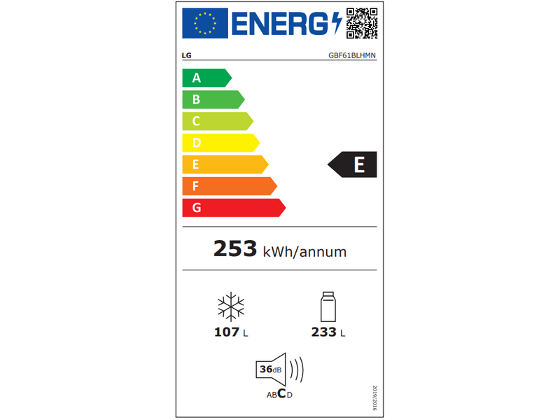 LG GBF61BLHMN Alulfagyasztós hűtőszekrény