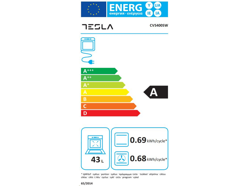 Tesla CV5400SW Szabadon álló kerámia tűzhely