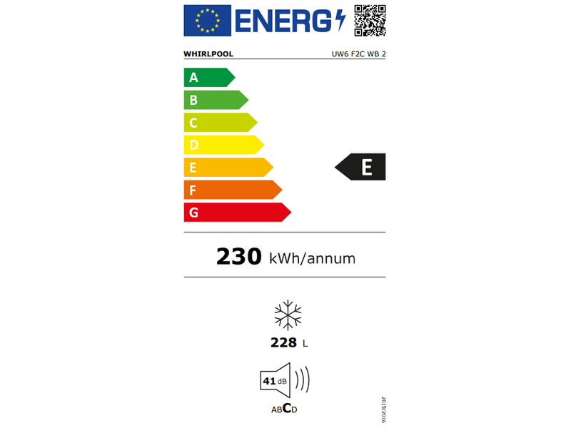 Whirlpool UW6F2CWB2 Fagyasztószekrény