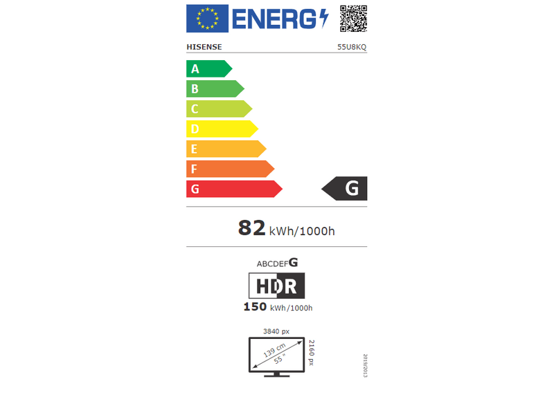 Hisense 55U8KQ 4K UHD Smart MiniLED TV